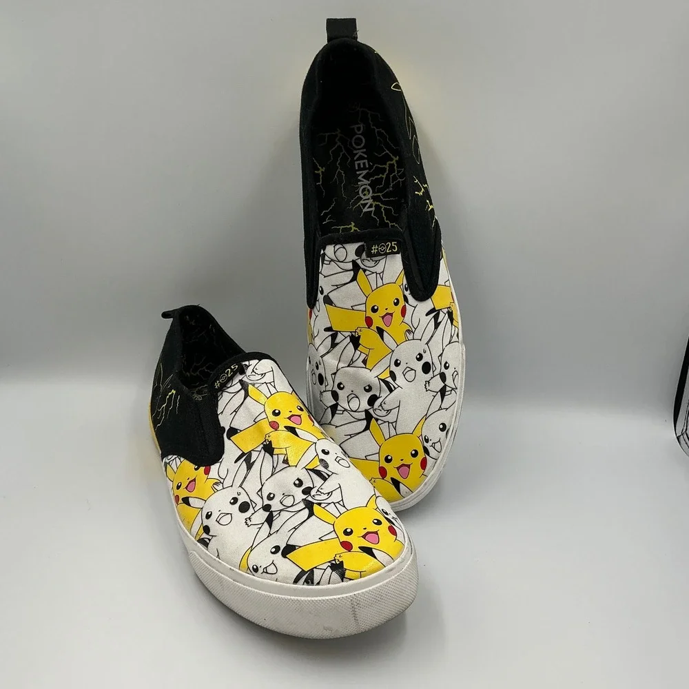 Pokemon Pikachu 25‎ Slip On Shoes Men's Size 12 Nintendo Yellow Black